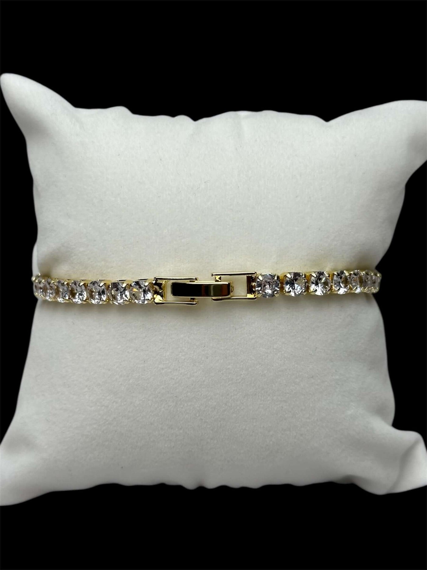 Pulsera Tenis 3 mm Dorada All In Men Joyeria