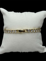 Pulsera Tenis 3 mm Dorada All In Men Joyeria