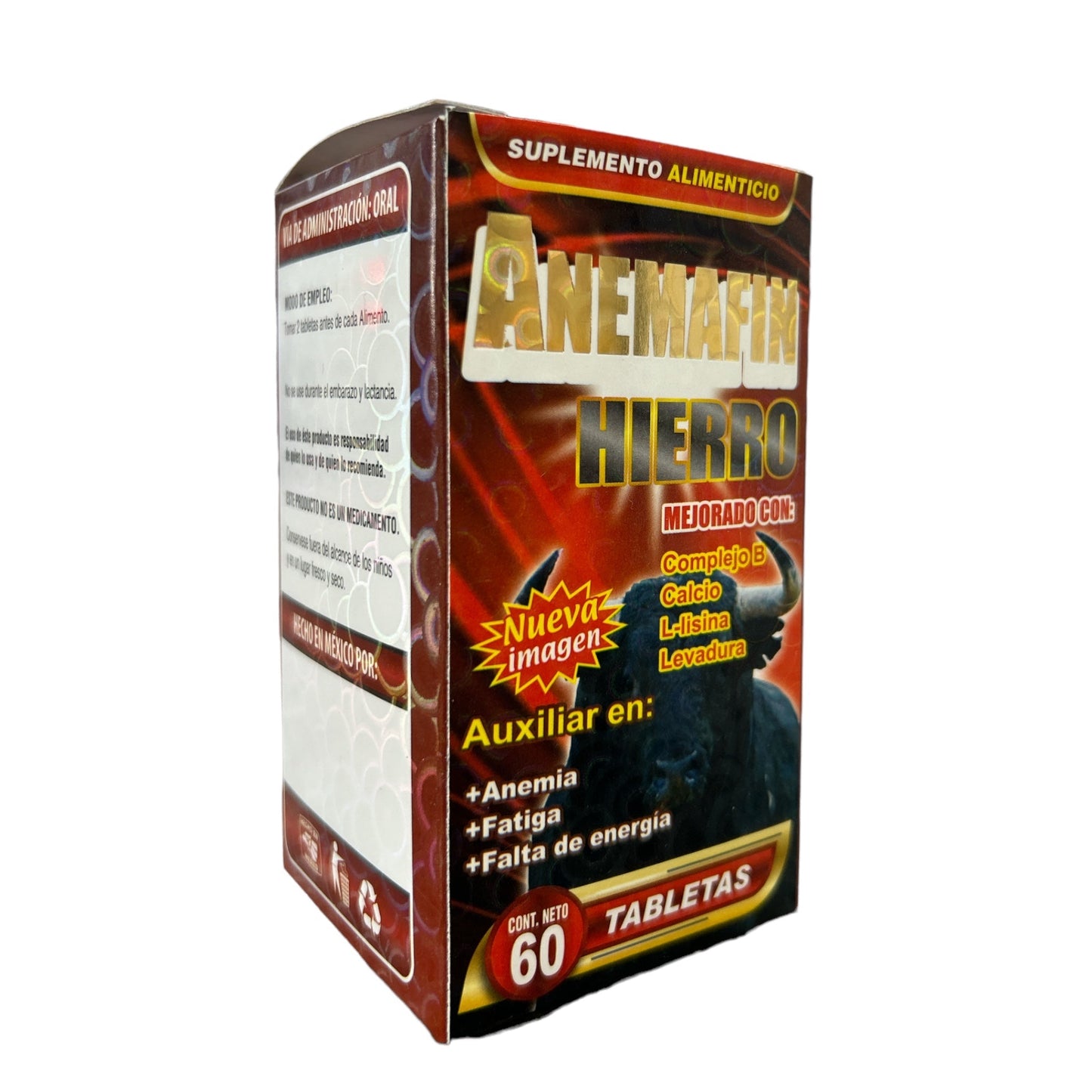 TAB ANEMAFIN HIERRO C / 60 DRAGON DORADO NatuZem
