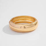 Cold Wind Curved Smooth Surface Spring Bracelet Irregular Metallic Wide Version Ring Set