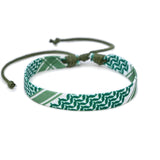 Arabic Headscarf Same Color Multi Color Ethnic Style Bracelet Original Handmade Weaving Fabric Bracelet