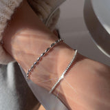 Bright Galaxy S925 Sterling Silver Gypsophila Doudou Bracelet Sparkling Jewelry Women's Advanced Design Ins Trend