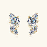 925 Sterling Silver Moissanite Stud Earrings