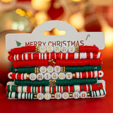 Christmas letter soft ceramic bracelet set irregular bead Bracelet color