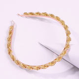 New Hair Hoop Female Heavy Metal Craft Head Hoop Twist Type Retro Hot Selling Hair Accessories