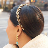 New Hair Hoop Female Heavy Metal Craft Head Hoop Twist Type Retro Hot Selling Hair Accessories