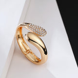 Women Statement Alloy Cuff Opening Rough Bangles Fashion Jewelry Party Wedding