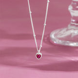 925 Sterling Silver Zircon Heart Interlocking Necklaces For Women Luxury Quality Jewelry Gift Female Free Shipping Items