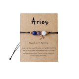 Natural stone beaded tiger eye picture stone bracelet zodiac bracelet