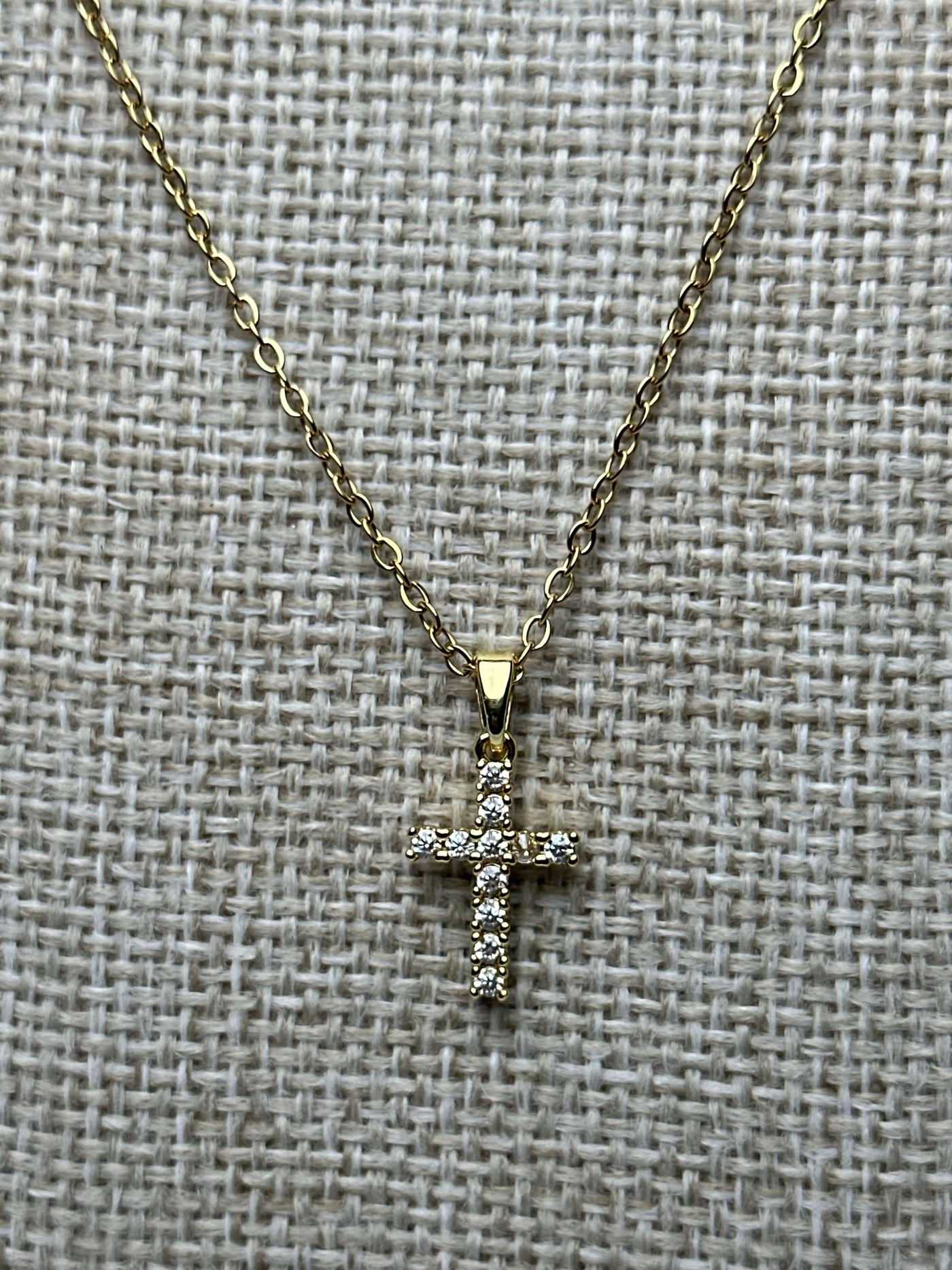 Cadena Dije Cruz Zirconias 1.5 cm All In Men Joyeria