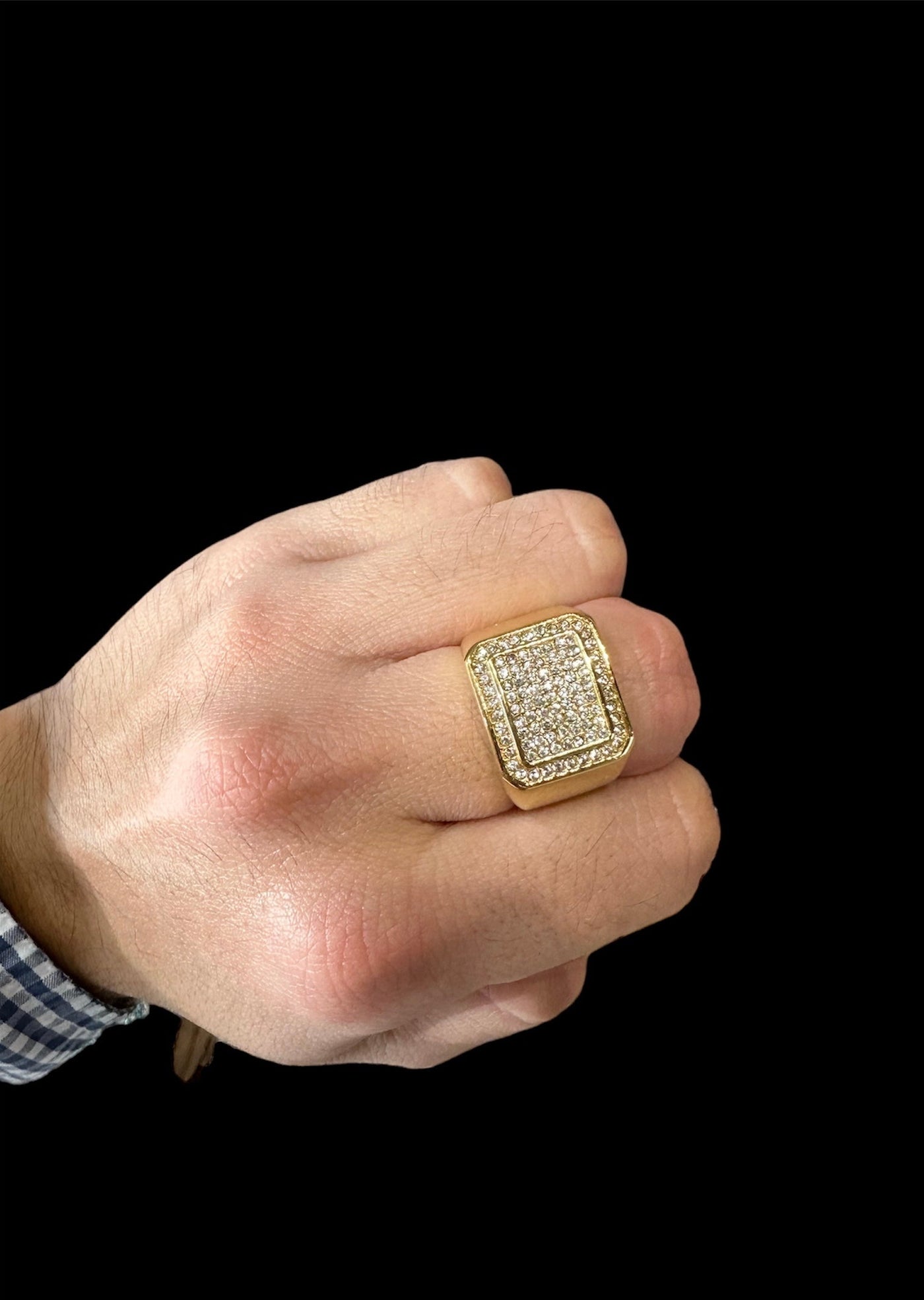 Anillo Cuadrado Zirconias All In Men Joyeria