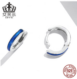 EIFFIE Simple Ear Buckle Sterling Silver Earrings S925 Diamond-Encrusted Women's Silver Earrings Spot SCE1360