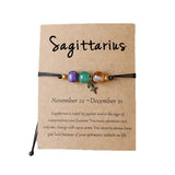 Natural stone beaded tiger eye picture stone bracelet zodiac bracelet