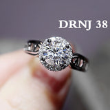 Eight Heart Eight Arrow Zircon Imitation Moissanite Ring for Women and Men's Six Claw Wedding Ring
