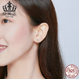 Avelle Foreign Trade Jewelry Small Flower Zircon Earrings Sterling Silver S925 Gold-Plated Earrings Fashion Simple Hot Selling Silver Earrings