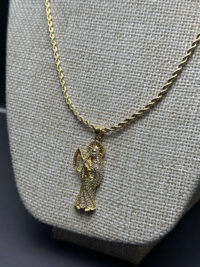 Dije Santa Muerte Zirconias 4 cm All In Men Joyeria
