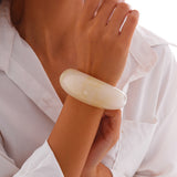 Fashionable multi-color curved texture bracelet, irregular acrylic acetate bracelet