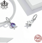 Avelle Original Sterling Silver Dream Fish S925 Pendant Bracelet Colorful Gemstone Scale Pendant Accessories