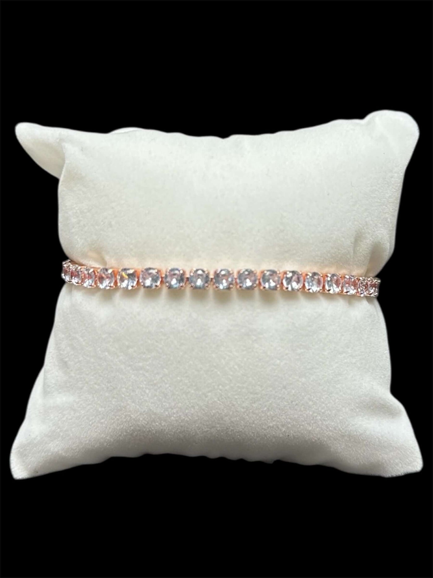 Pulsera Tenis 3 mm Rosa Plata All In Men Joyeria