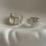 French Retro Irregular Metal Open Ring Female Korean Personality Simple And Versatile Temperament Fashion Ring