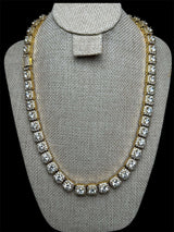 Cadena Dorada Zirconias Cuadradas All In Men Joyeria