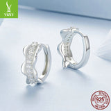 Silver Charm Original Romantic Lace Lace Ear Buckle Earrings Gentle Girl Heart s925 Pure Silver Earrings Earrings Earrings