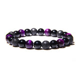Tiger Eye Bracelet Obsidian Hematite Gemstone Bead Bracelet（FD0503、 FB05-6mm 、FB05-8mm 、FB05-10mm 、FD0504）