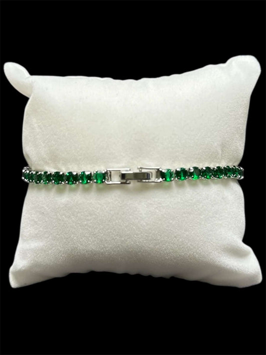 Pulsera Tenis 3 mm Verde All In Men Joyeria