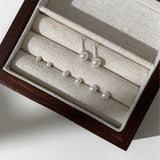 925 sterling silver pearl earrings with ear bone studs