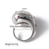 Quiet luxury style European and American trend diamond pearl ring with a sense of luxury