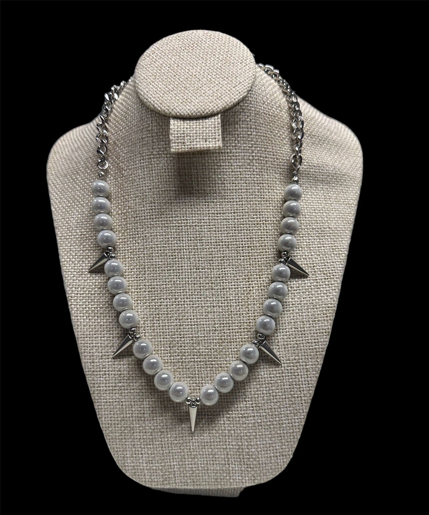 Cadena Plata Perlas Picos All In Men Joyeria