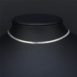 Simple Luxury Snake Choker Necklace Women Fashion Jewelry  Gold Silver Chocker Flat Necklaces cadenas mujer