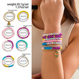 Easter soft ceramic letter bracelet set with colorful love rabbit Bracelet bracelet