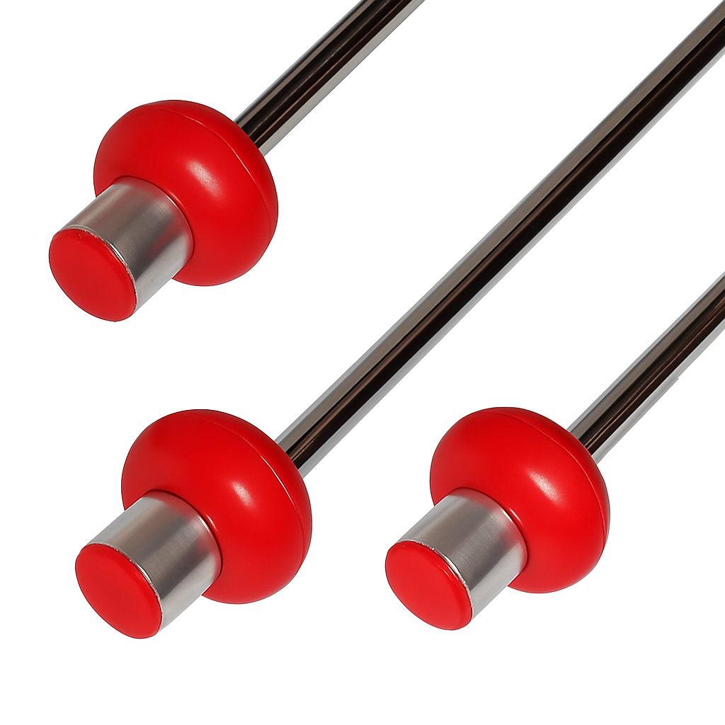4 Varillas para Futbolito con Perilla Roja Diversiones Bago