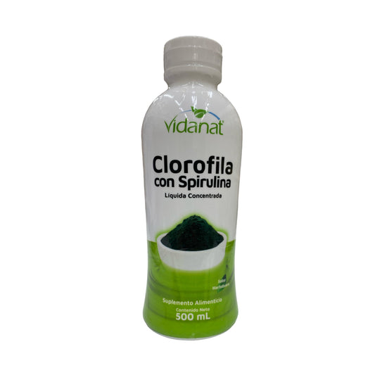 CLOROFILA CON SPIRULINA C/ 500 ML VIDANAT NatuZem