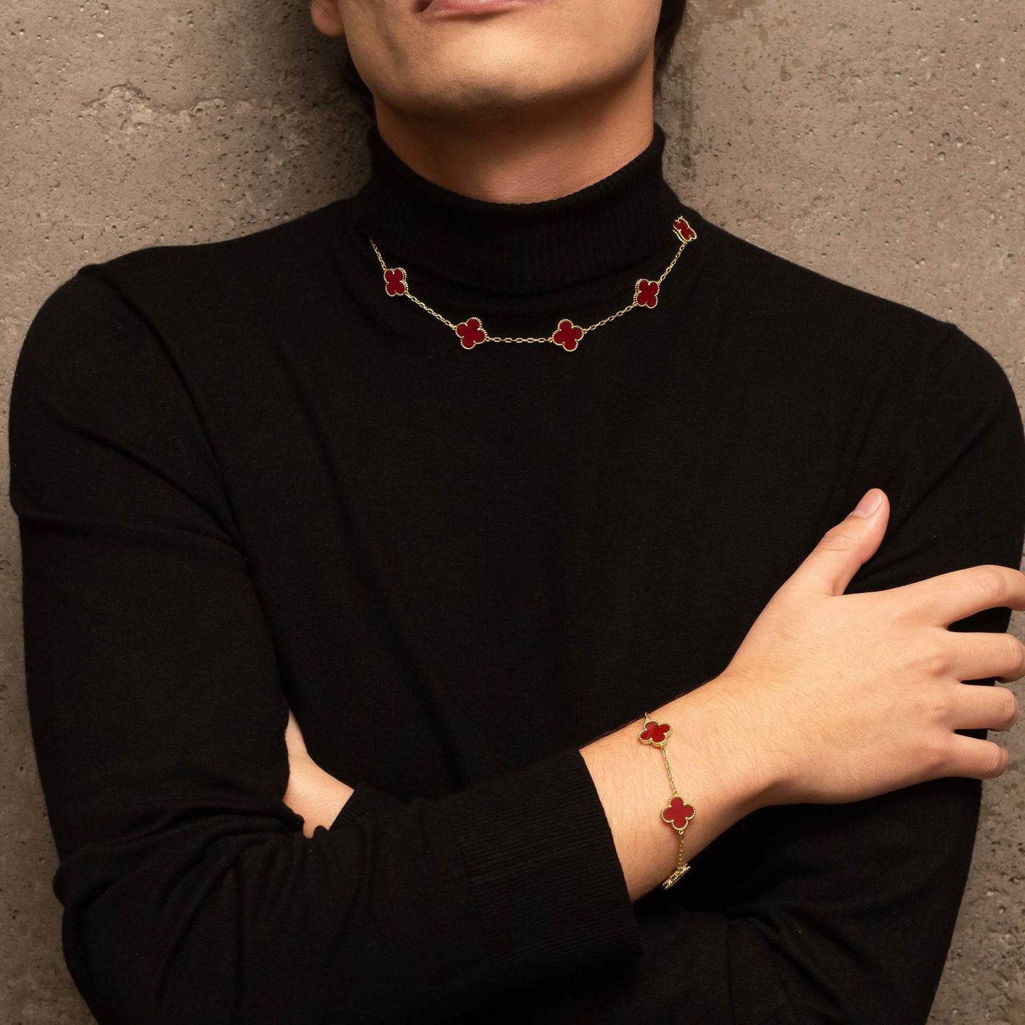 Collar Alhambra 10/20 motif Ágata Roja