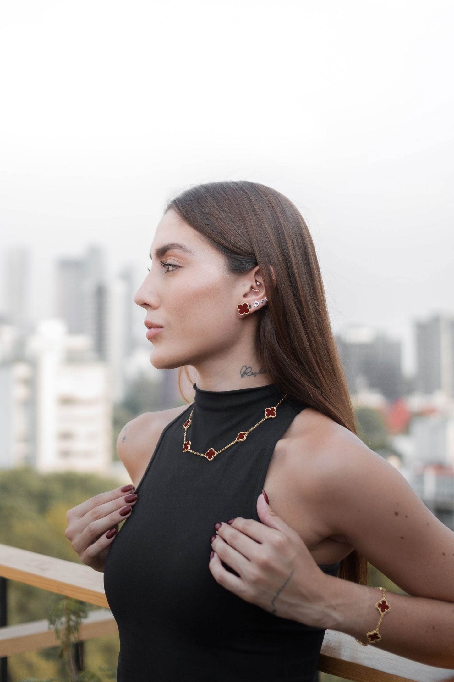 Collar Alhambra 10/20 motif Ágata Roja