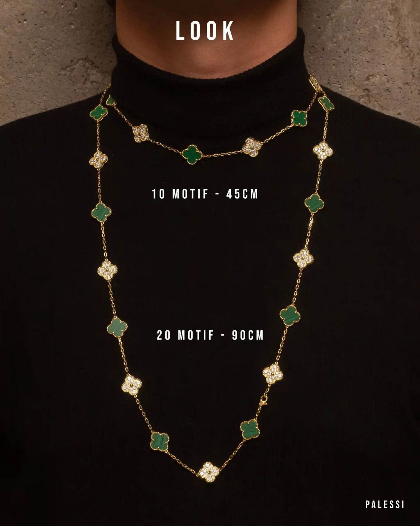 Collar Alhambra 10/20 motif Black