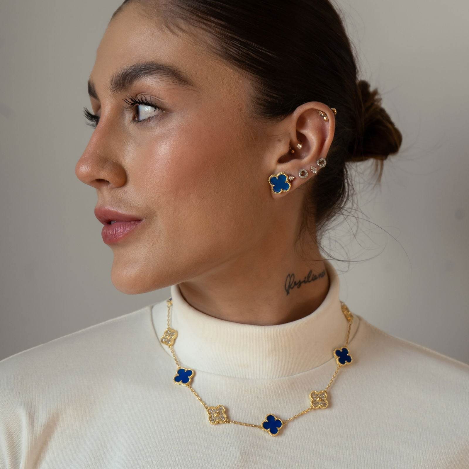 Collar Alhambra 10/20 motif Blue PALESSI