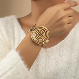 New metal design high-end adjustable bracelet European and American retro personality geometric niche bracelet