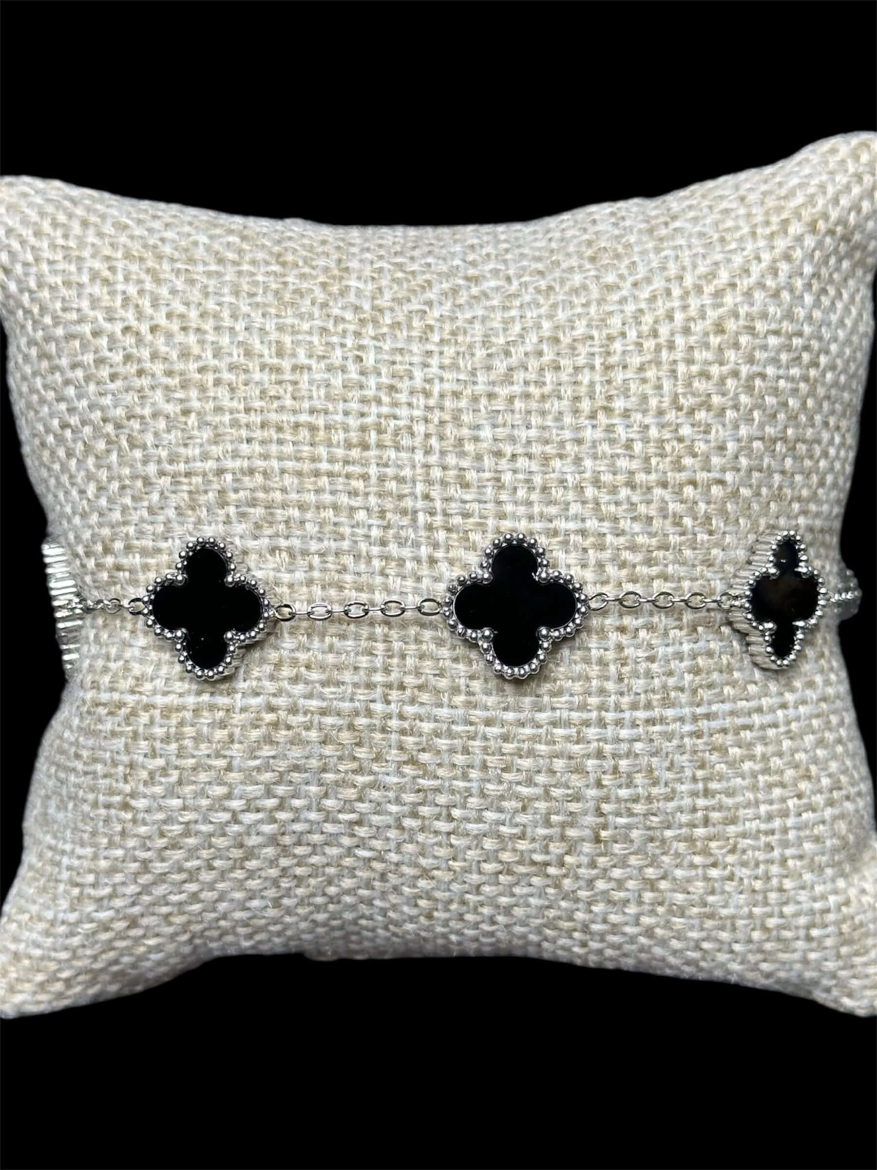 Pulsera VC Negra Plata Acero Inoxidable All In Men Joyeria