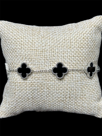 Pulsera VC Negra Plata Acero Inoxidable All In Men Joyeria