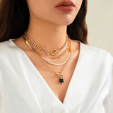 Five petal flower necklace, niche, light luxury design, high-end feeling, collarbone chain