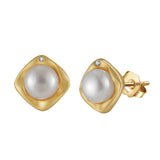 925 sterling silver earrings, elegant and luxurious style, freshwater pearl earrings, hot selling and versatile accessories in Europe and America
