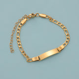 Unique Fashionable Kids' Gift  Style Stainless Steel Engravable Children's Bracelet