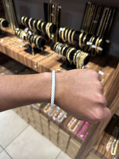 Pulsera Blanca Cuero All In Men Joyeria