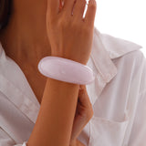 Fashionable multi-color curved texture bracelet, irregular acrylic acetate bracelet