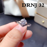 Eight Heart Eight Arrow Zircon Imitation Moissanite Ring for Women and Men's Six Claw Wedding Ring