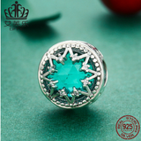 Avelle Romantic Snowflake S925 Sterling Silver Inlaid Gemstone Beads Bracelet Accessories SCC308