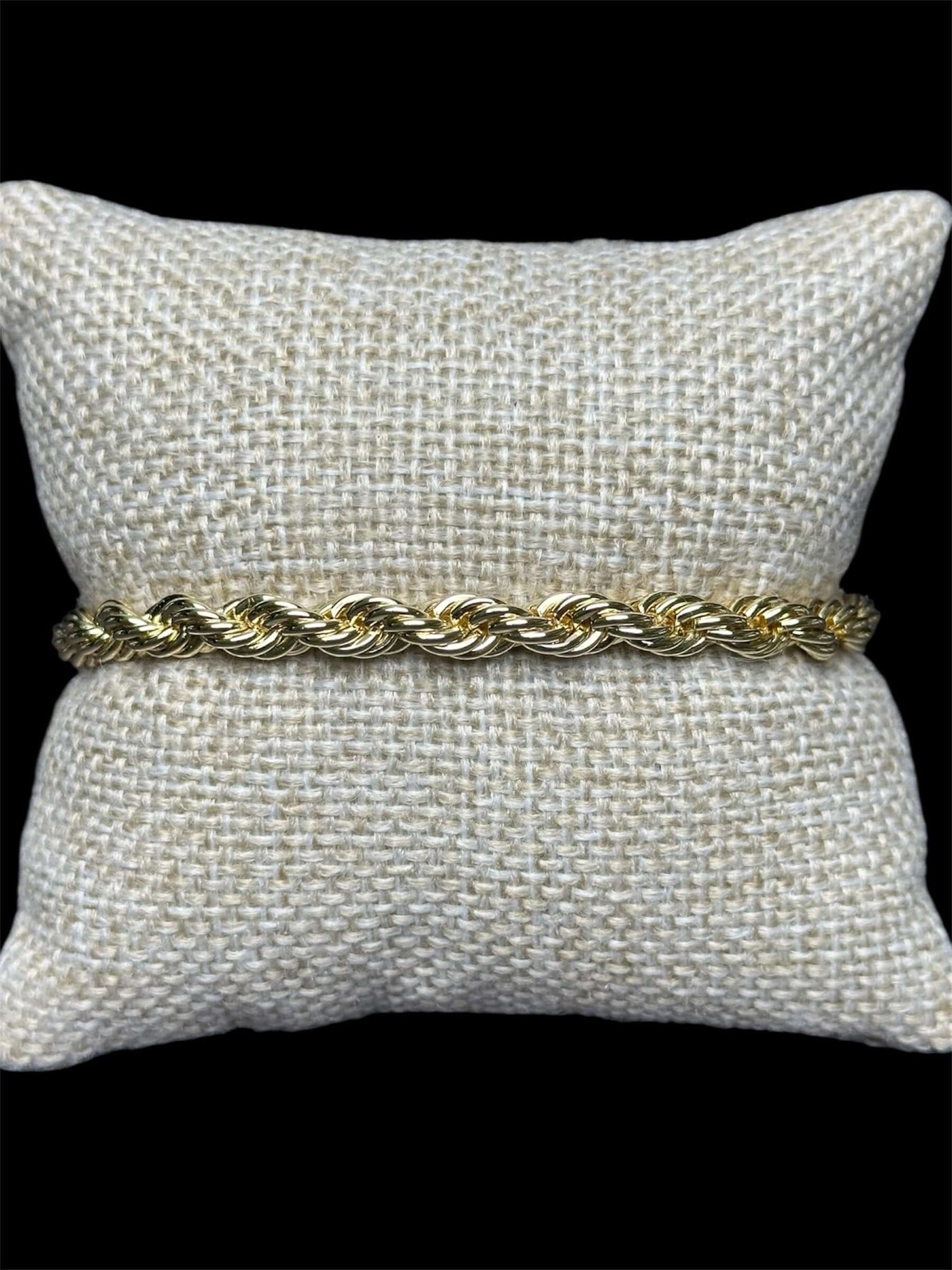 Pulsera Torzal 6 mm Oro Laminado 18 K All In Men Joyeria